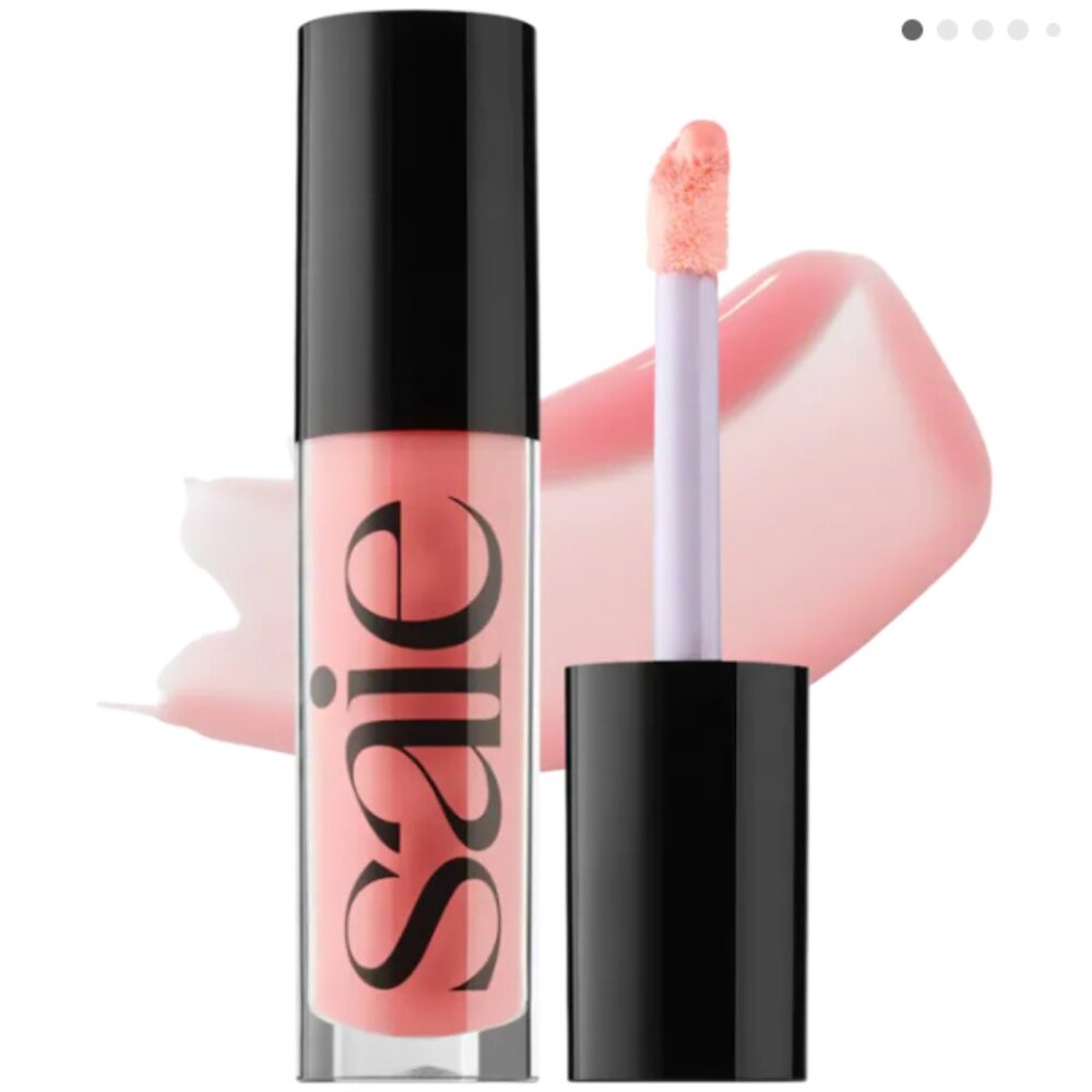 Saie Glossybounce™ High-Shine Hydrating Lip Gloss Oil | Kiss (clear) | NEW